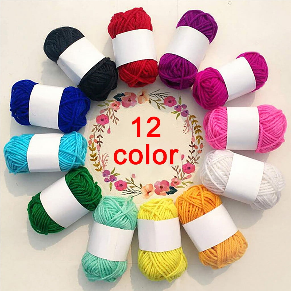 Chmadoxn Acrylic Yarn 10g Multicolored Yarn 12 Pieces V1189-WXFWAL-20260326-02710