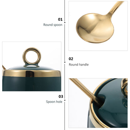 1 Set Sugar Bowls with Lid Tray Spoons Seasoning Boxes Salt Containers V1189-WXFWAL-20260326-02733