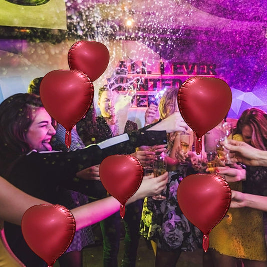 Lksixu 10pcs Heart Foil Balloons - 18inch Heart Shape Mylar Balloons For Romantic Love Valentine Is Day V1189-WXFWAL-20260326-02747