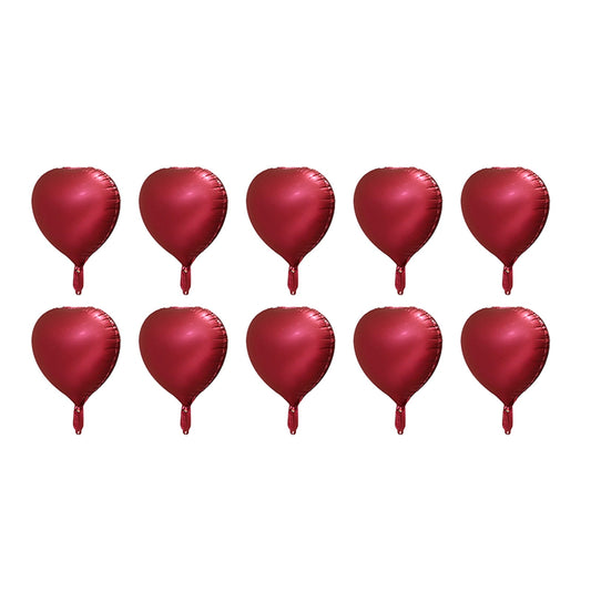 Lksixu 10pcs Heart Foil Balloons - 18inch Heart Shape Mylar Balloons For Romantic Love Valentine Is Day V1189-WXFWAL-20260326-02750