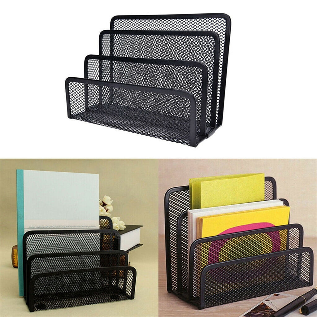 Darzheoy Mesh Desktop File Sorter Organizer, 5 Upright Section Bookshelf Organizer, Enduring File Sorter for V1189-WXFWAL-20260326-02760