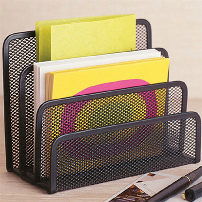 Darzheoy Mesh Desktop File Sorter Organizer, 5 Upright Section Bookshelf Organizer, Enduring File Sorter for V1189-WXFWAL-20260326-02760