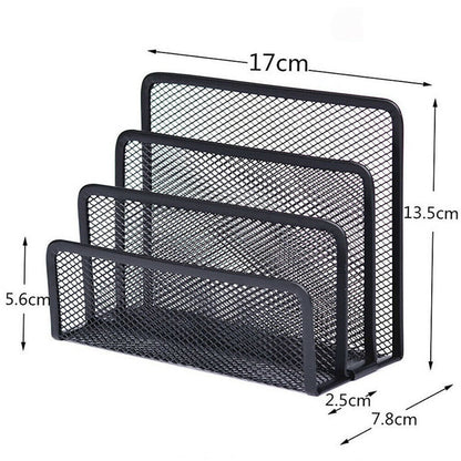 Darzheoy Mesh Desktop File Sorter Organizer, 5 Upright Section Bookshelf Organizer, Enduring File Sorter for V1189-WXFWAL-20260326-02760