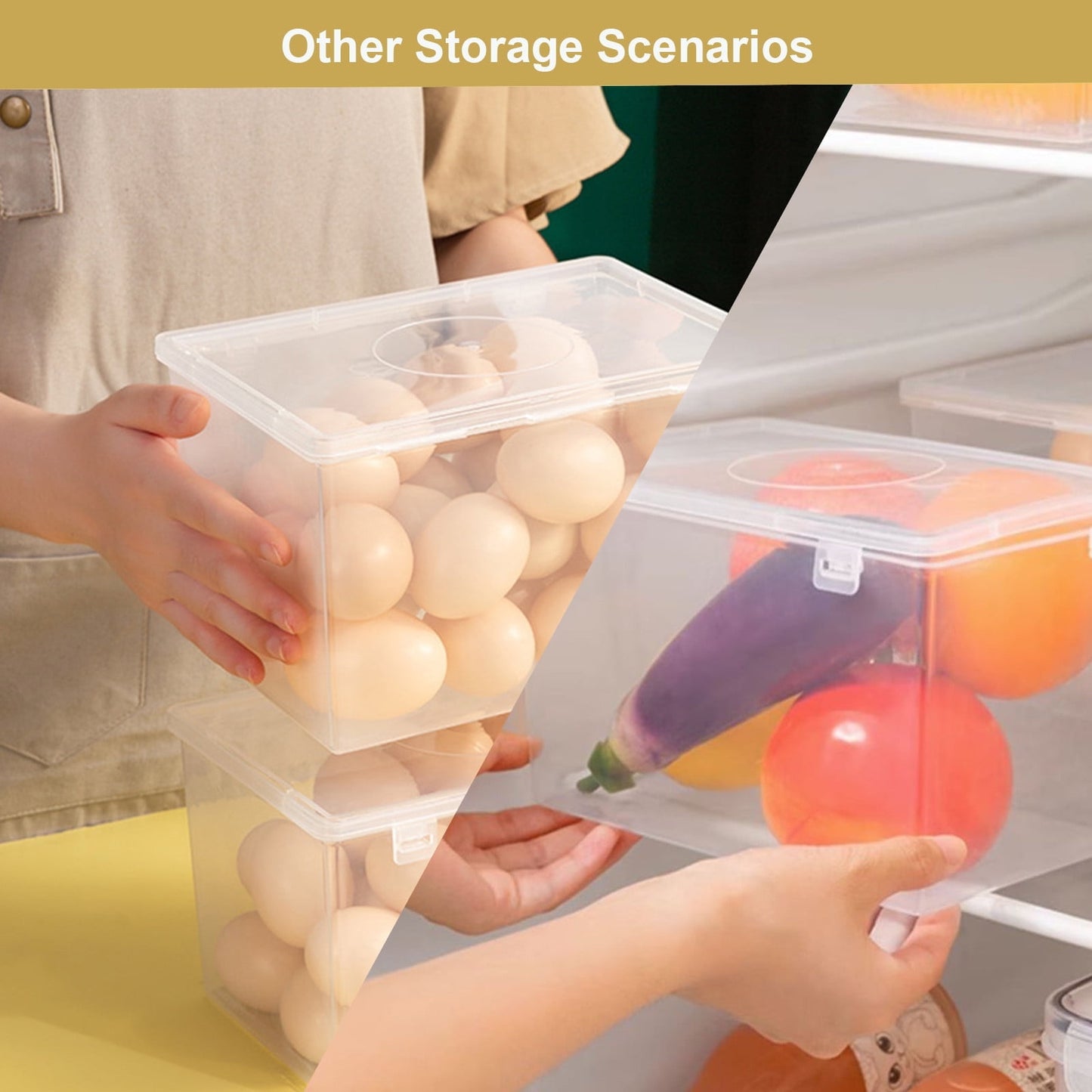 Lksixu Storage Bins with Lids Airtight Bread Storage Containers Bread Bin Plastic Reusable Loaf Cake Clear V1189-WXFWAL-20260326-02762