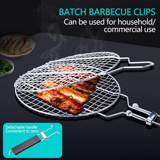 Chmadoxn Extra Large Cooking Surface Grill Clip for Barbecue, Large Foldable Portable Long Handle Wooden V1189-WXFWAL-20260326-02771