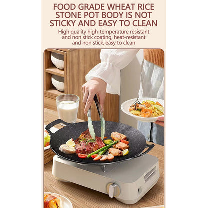 Chmadoxn Diameter 10.9 inch Universal Cast Iron Grill Pan, Large Round Cast Iron Pan with Two Handles, V1189-WXFWAL-20260326-02772