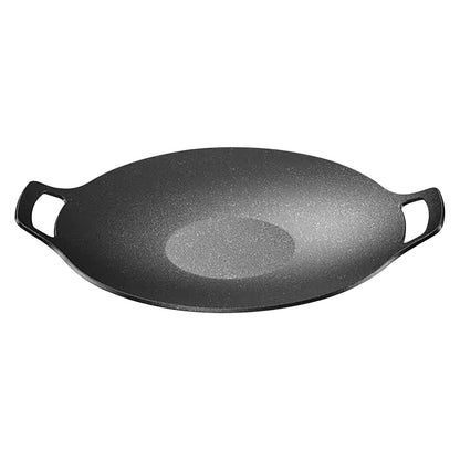 Chmadoxn Diameter 10.9 inch Universal Cast Iron Grill Pan, Large Round Cast Iron Pan with Two Handles, V1189-WXFWAL-20260326-02774