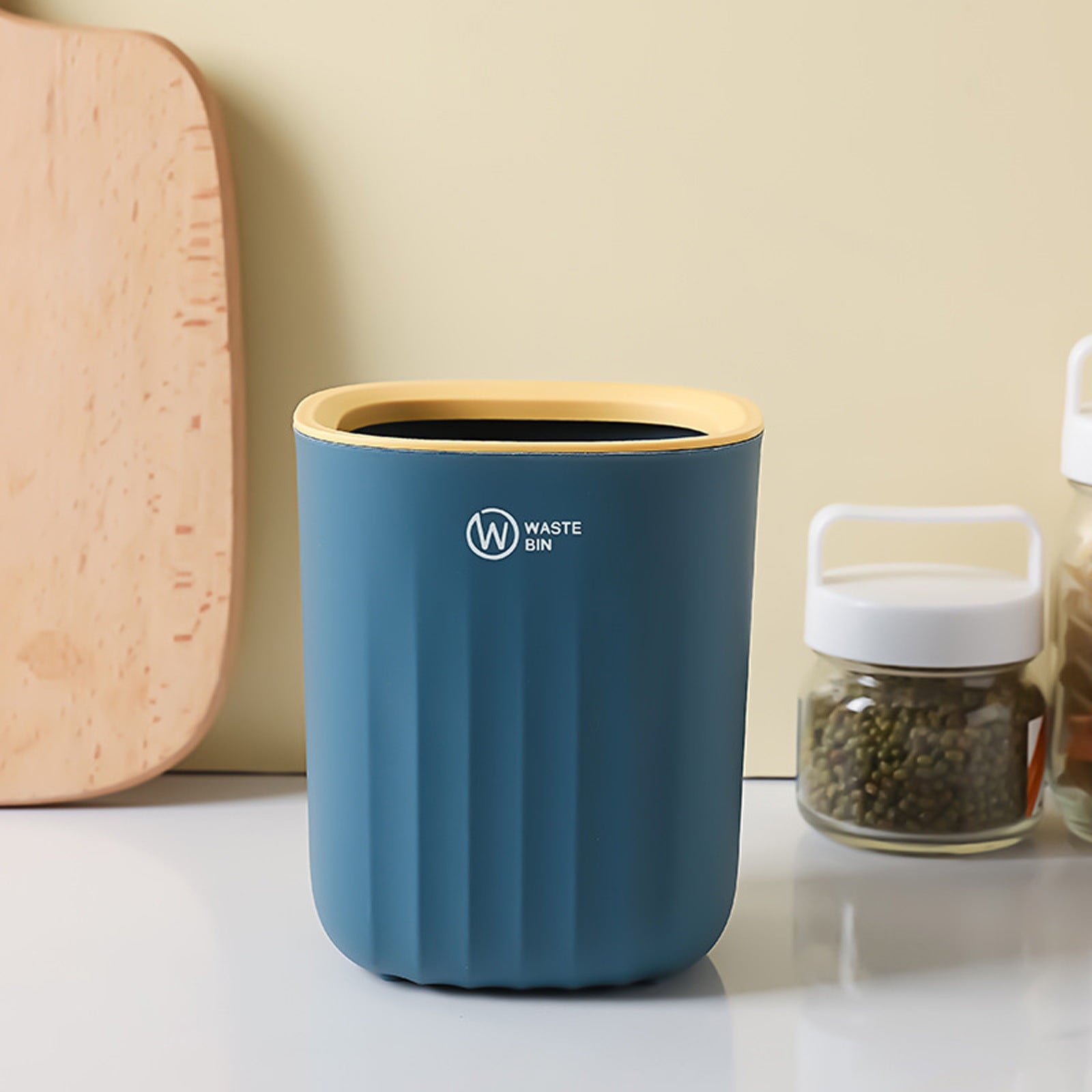 Chmadoxn Bathroom Trash Can, Plastic Rectangular Garbage Can for Kitchen, Bedroom, Living Room, Small Indoor V1189-WXFWAL-20260326-02780