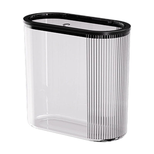 Chmadoxn Transparent Trash Can, Bathroom Trash Cans with Lids, Plastic Slim Waste Basket with Press Top Lid, V1189-WXFWAL-20260326-02782