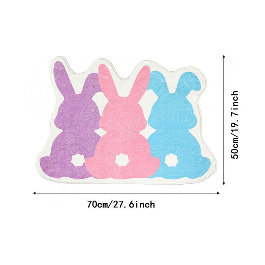 Darzheoy Easter Bathroom Rugs, Bunny Easter Bath Mats for Bathroom Non-slip Carpet Bathroom Living Room V1189-WXFWAL-20260326-02788