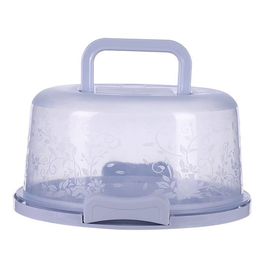Lksixu Cake Box Round Cake Stand with Lid and Foldable Handle 10 Inch Portable Cake Container Cake Ornaments, V1189-WXFWAL-20260326-02790