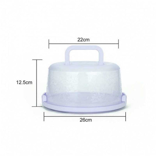 Lksixu Cake Box Round Cake Stand with Lid and Foldable Handle 10 Inch Portable Cake Container Cake Ornaments, V1189-WXFWAL-20260326-02792