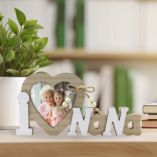 Chmadoxn Mr & Mrs Love Picture Frame for Wedding,Wooden Heart Shape Wedding Decor for Reception, Ceremony and V1189-WXFWAL-20260326-02802
