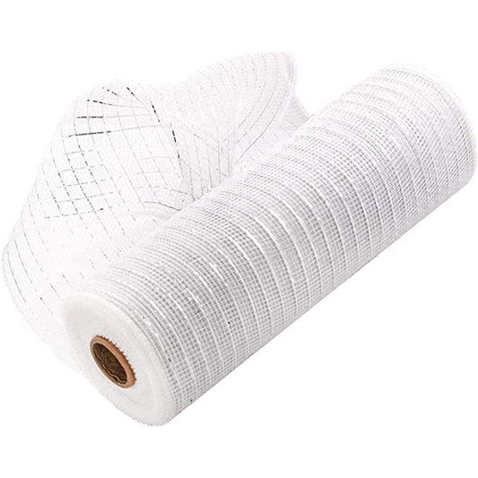 Darzheoy 10 Inch x 30 Feet Deco Poly Mesh Ribbon, Metallic Foil Poly Mesh Ribbon, for Wreaths, Swags, Craft, V1189-WXFWAL-20260326-02866