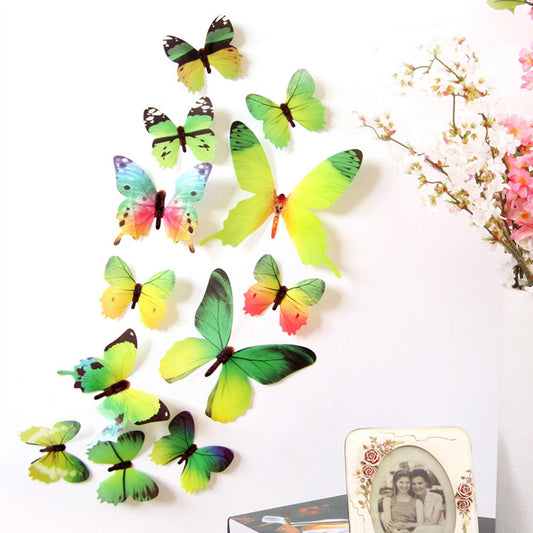 Darzheoy 12Pcs Butterfly Wall Decals, 3D Butterfly Wall Stickers Removable DIY Home Decorations Art Decor V1189-WXFWAL-20260326-02867