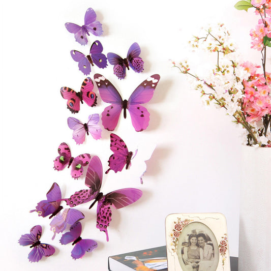 Darzheoy 12Pcs Butterfly Wall Decals, 3D Butterfly Wall Stickers Removable DIY Home Decorations Art Decor V1189-WXFWAL-20260326-02869