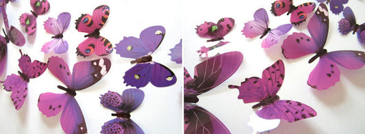 Darzheoy 12Pcs Butterfly Wall Decals, 3D Butterfly Wall Stickers Removable DIY Home Decorations Art Decor V1189-WXFWAL-20260326-02869