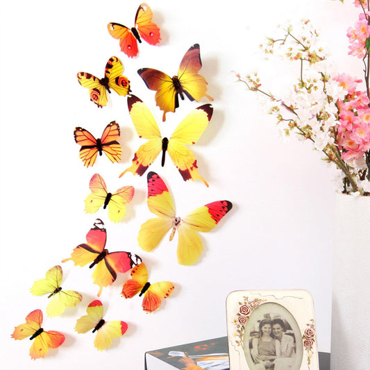 Darzheoy 12Pcs Butterfly Wall Decals, 3D Butterfly Wall Stickers Removable DIY Home Decorations Art Decor V1189-WXFWAL-20260326-02870
