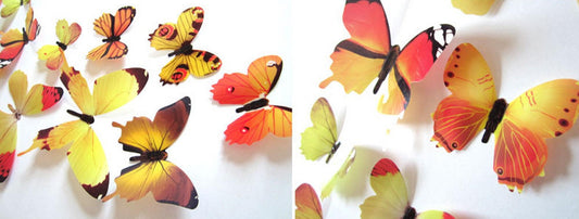 Darzheoy 12Pcs Butterfly Wall Decals, 3D Butterfly Wall Stickers Removable DIY Home Decorations Art Decor V1189-WXFWAL-20260326-02870
