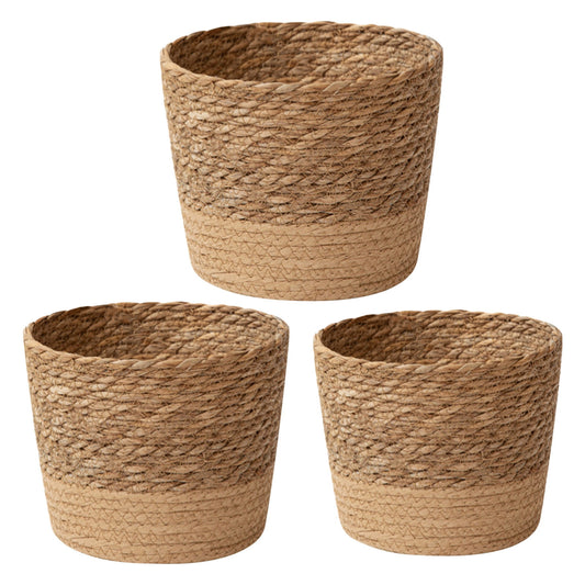 Darzheoy Woven Seagrass Plant Basket, Flower Pots Home Boho Decor, Storage Picnic Grocery Straw Bag for Plant V1189-WXFWAL-20260326-02891