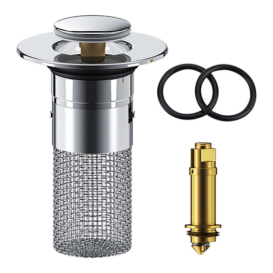Chmadoxn Universal Bathroom Sink Stopper, Basin Sink Drain Strainer, Bathroom Sink Plug with Stainless Steel V1189-WXFWAL-20260326-02892
