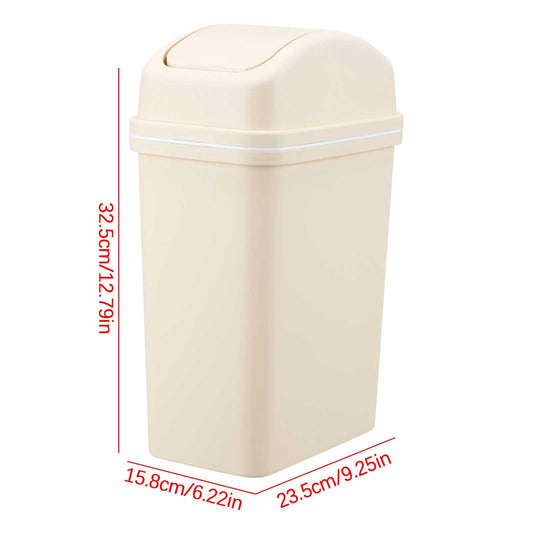 Chmadoxn Kitchen Trash Can 6 L with Lid, Plastic Tall Garbage Can Outdoor and Indoor, Large Recycle Bin and V1189-WXFWAL-20260326-02924