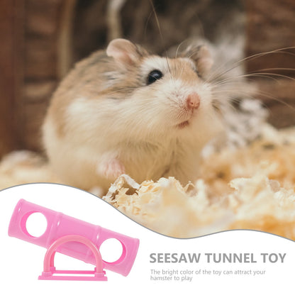 Pink Guinea Pig Toys Hamster Seesaw Pets Tunnel Small Animals V1189-WXFWAL-20260326-02947