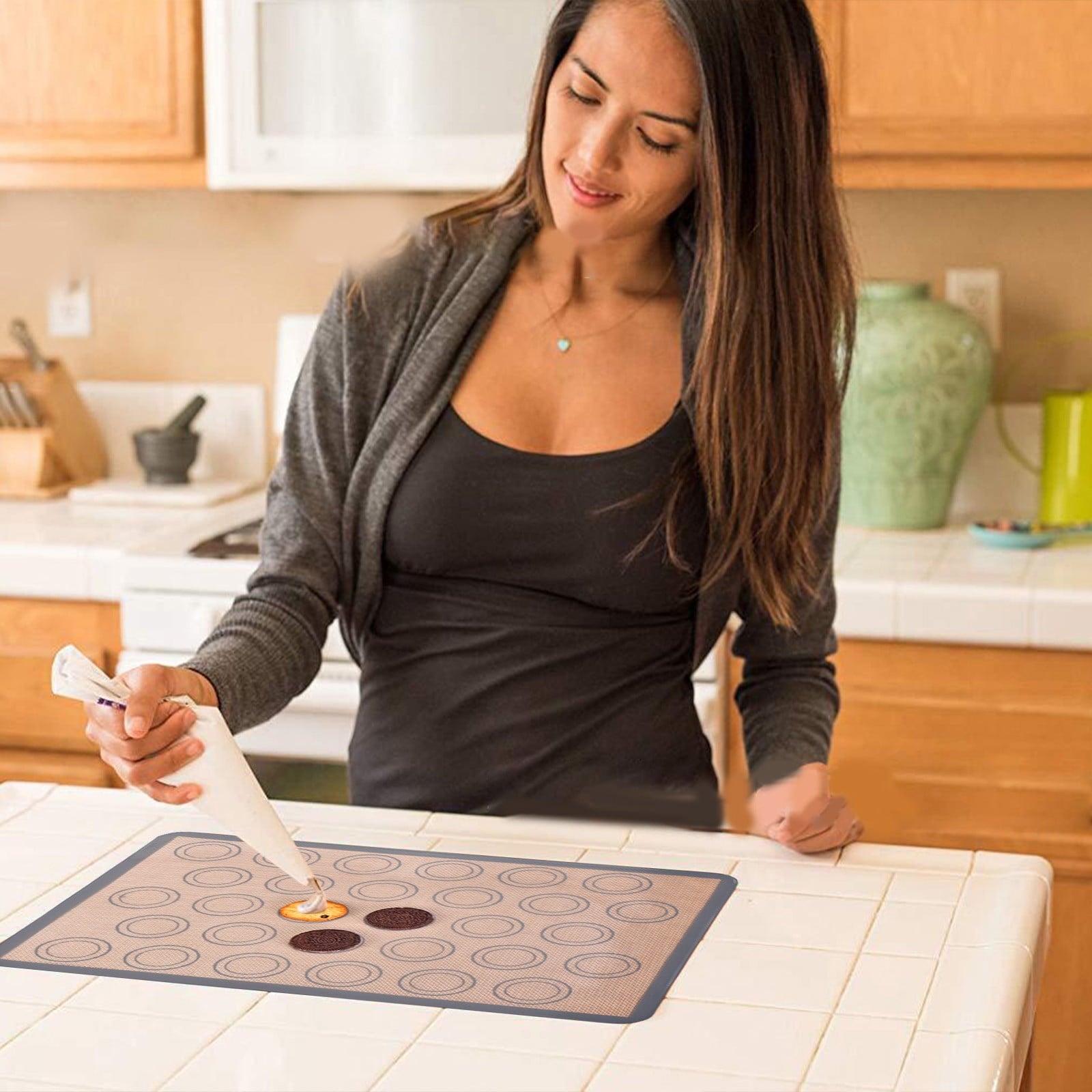Chmadoxn Baking Mats Cookies Sheet, Non-Stick Mats for Baking, Easy Clean & Reusable Oven Baking Sheet for V1189-WXFWAL-20260326-02948