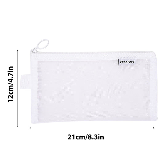 Kdkad Transparent Mesh Pencil Case, Pencil Pouch, Clear Makeup Bags, Nylon Mesh Pen Pouch with Zipper Pencil V1189-WXFWAL-20260326-02969
