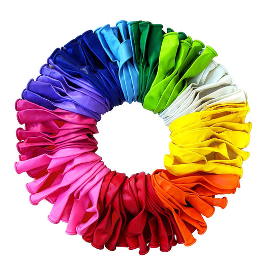 Chmadoxn Balloons Rainbow Set (100 Pc), Assorted Bright Colors, Made with Strong Multi-colored Latex for V1189-WXFWAL-20260326-02972