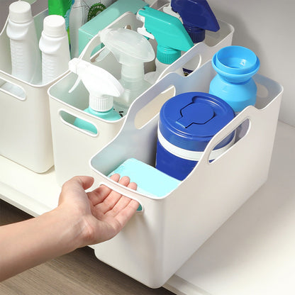 Kdkad White Plastic Storage Basket, Bins for Organization and Storage, Versatile Home Edit Containers,11 Inch V1189-WXFWAL-20260326-03021