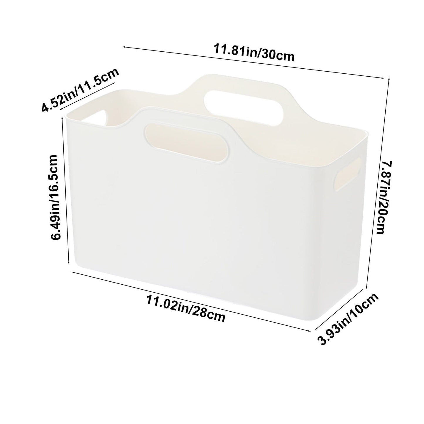 Kdkad White Plastic Storage Basket, Bins for Organization and Storage, Versatile Home Edit Containers,11 Inch V1189-WXFWAL-20260326-03021