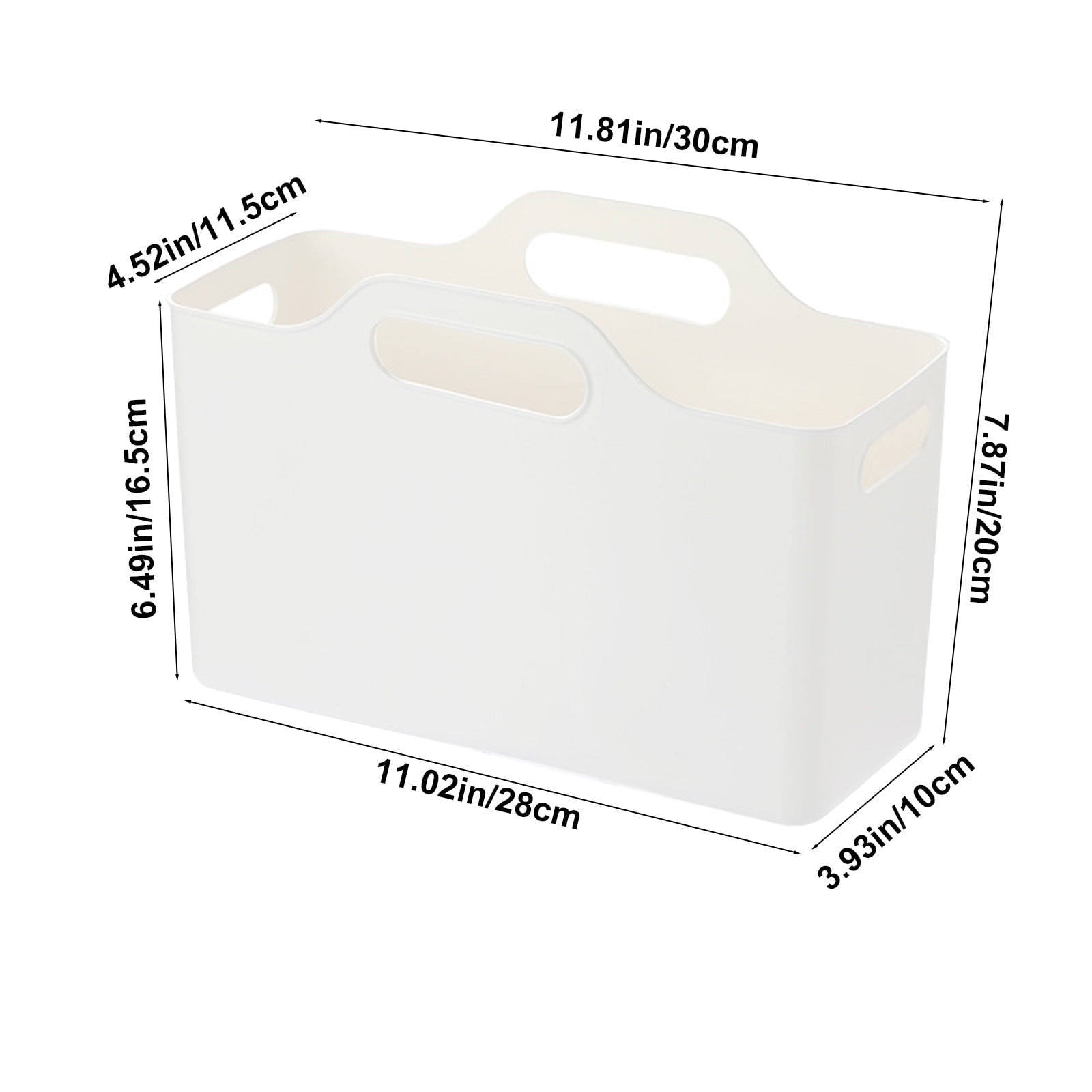 Kdkad White Plastic Storage Basket, Bins for Organization and Storage, Versatile Home Edit Containers,11 Inch V1189-WXFWAL-20260326-03021