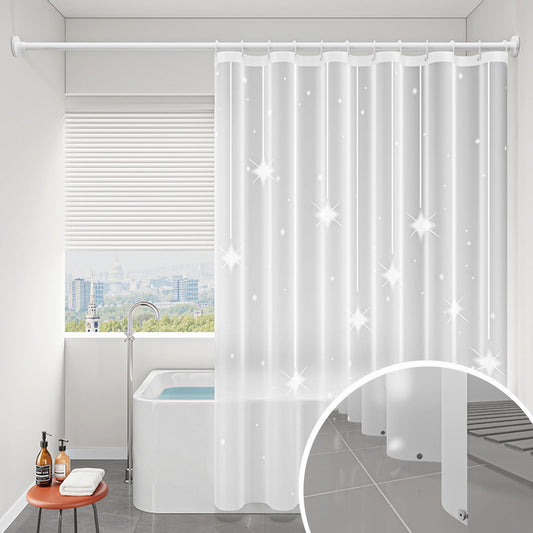 AYktou EVA Bathroom Shower Curtain Frosted Floral Waterproof Shower Curtain Line Lightweight Plastic Bathroom V1189-WXFWAL-20260326-03074