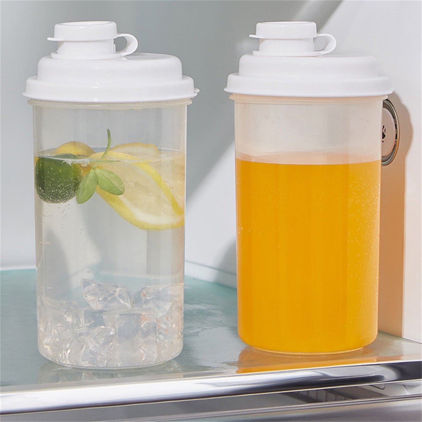 Darzheoy 1L Plastic Pitcher with Lid BPA-Free Eco-Friendly Pitcher Mix Drinks Water Pitcher for Hot/Cold V1189-WXFWAL-20260326-03100