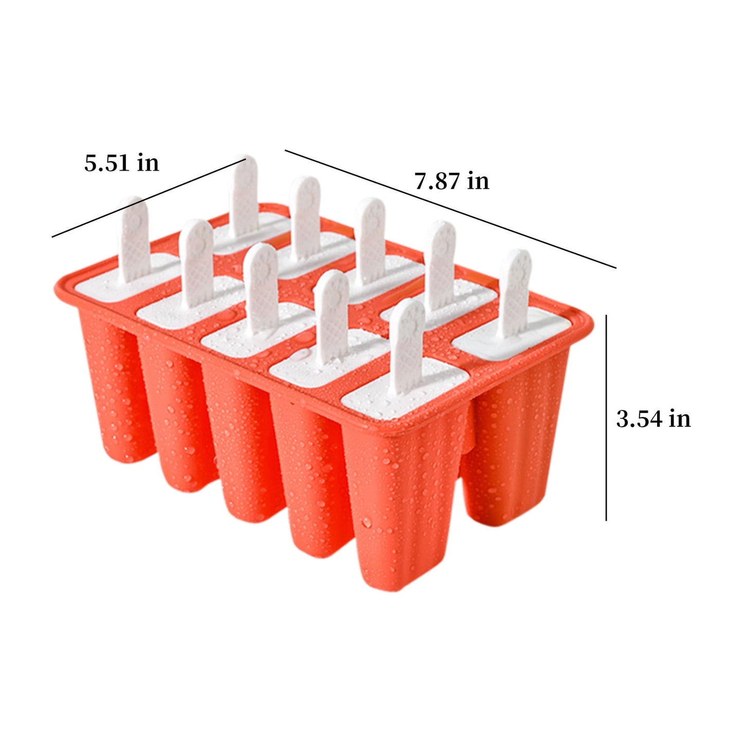 Darzheoy Popsicle Mould, Popsicle Molds 10 Pieces Silicone Ice Molds BPA Free Popsicle Mold Reusable Easy V1189-WXFWAL-20260326-03105