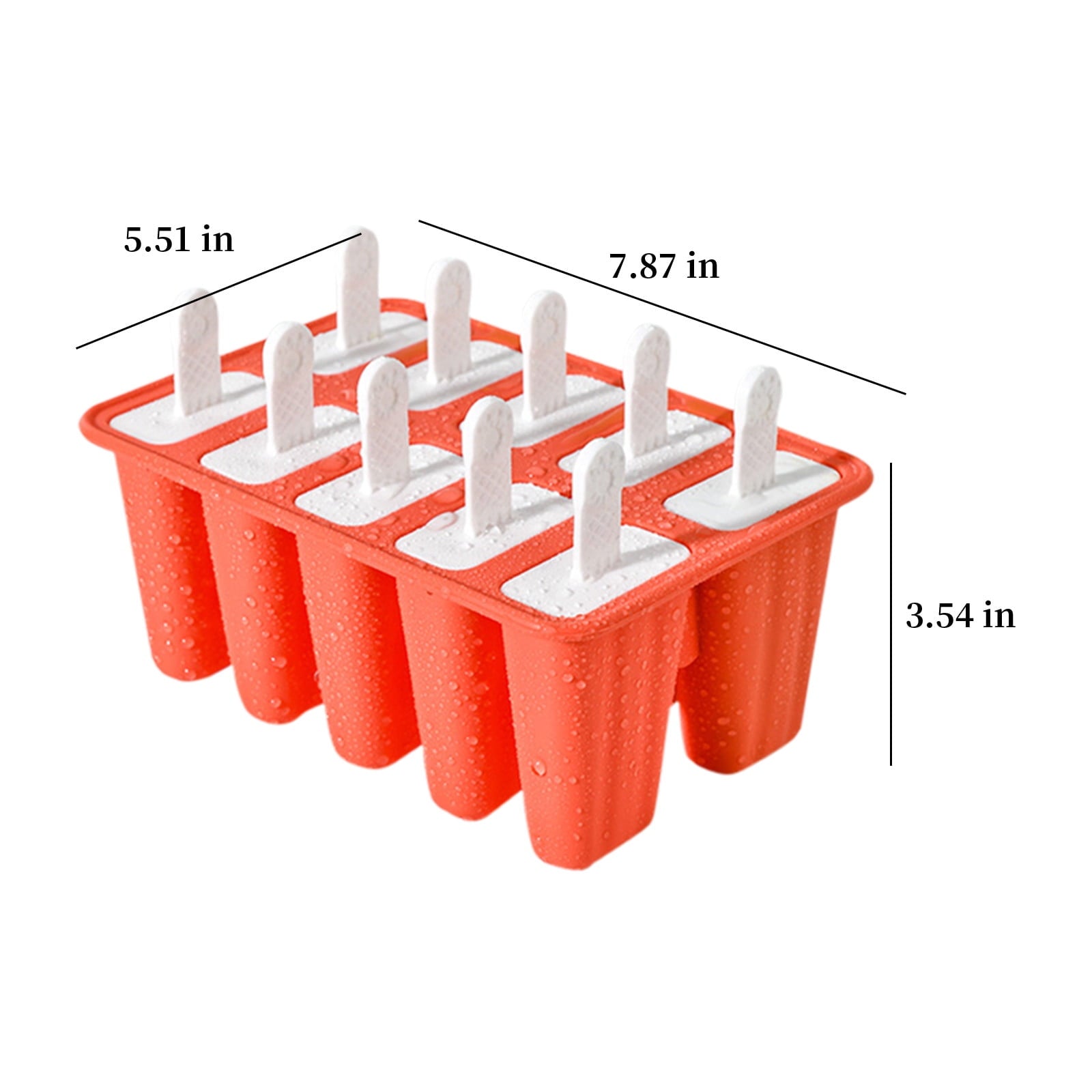 Darzheoy Popsicle Mould, Popsicle Molds 10 Pieces Silicone Ice Molds BPA Free Popsicle Mold Reusable Easy V1189-WXFWAL-20260326-03105