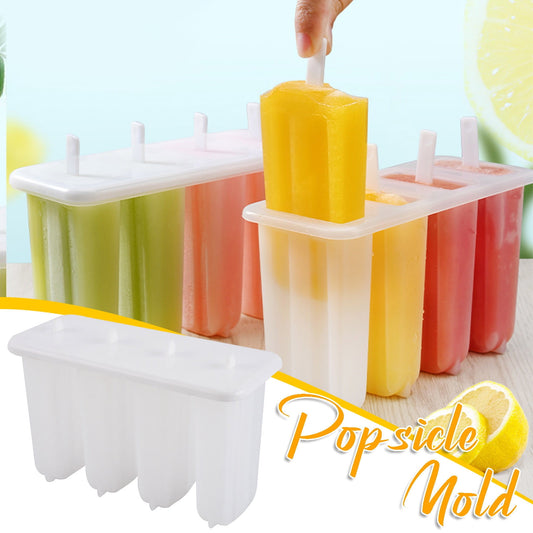 Darzheoy Popsicle Molds 4 Cavities BPA Free Silicone Popsicle Molds, Ice Molds Silicone Popsicle Maker V1189-WXFWAL-20260326-03108