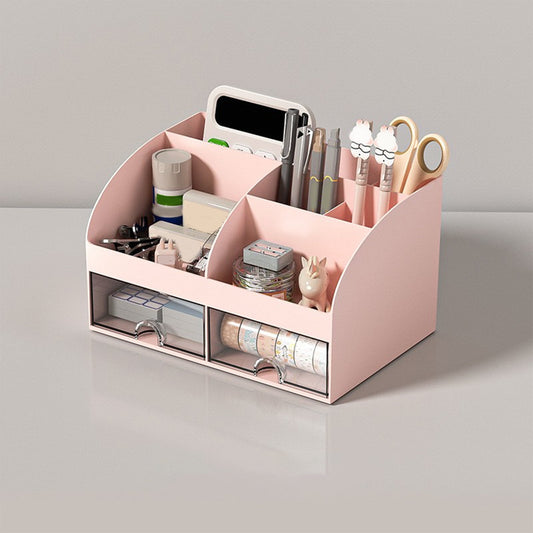 Kdkad Desk Organizer with Drawers, 2 Drawer Desktop Plastic Storage, Rectangular Office Stationery Supplies V1189-WXFWAL-20260326-03112