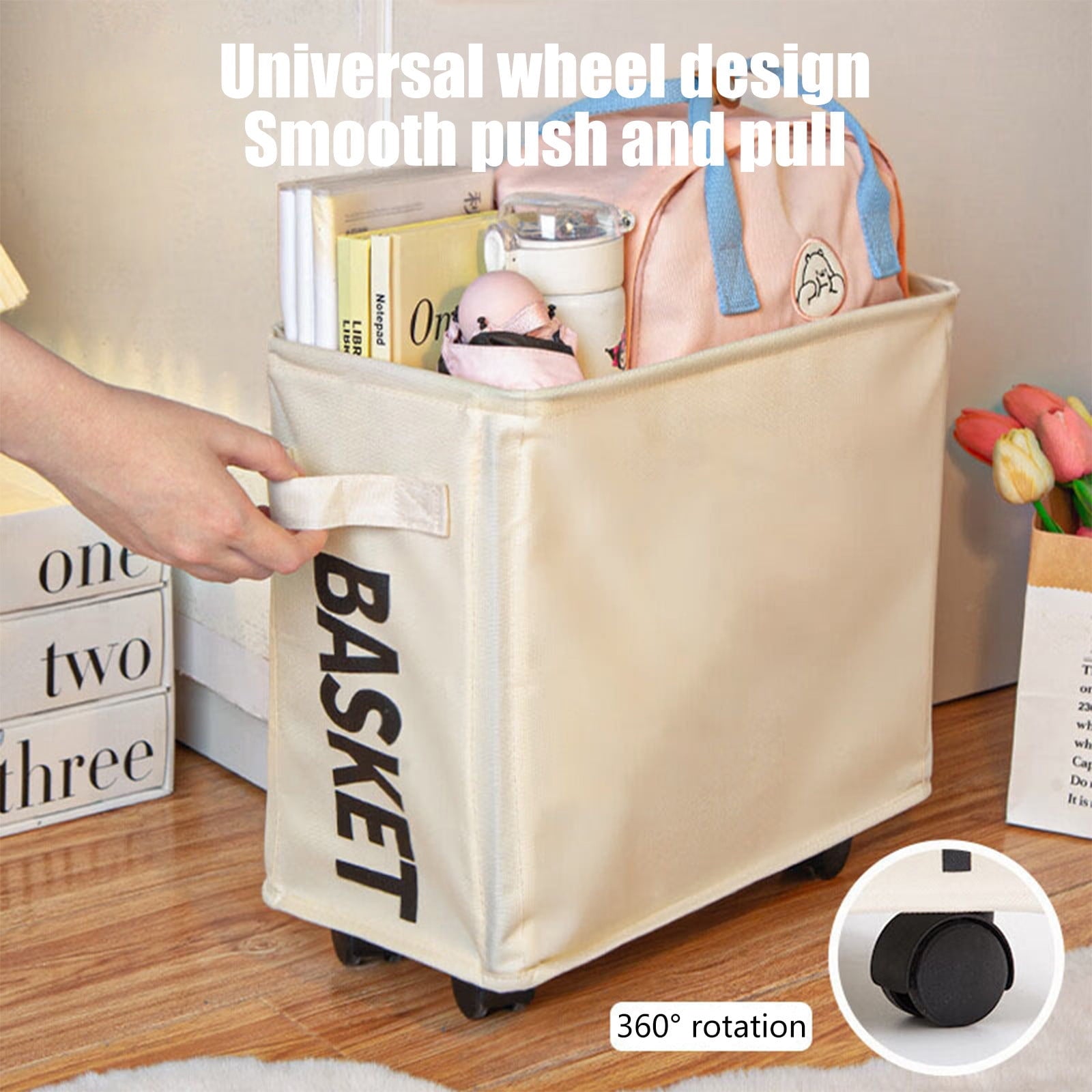 Darzheoy Laundry Baskets with Wheels and Handle, Collapsible Laundry Baskets, Clothes Laundry Basket with V1189-WXFWAL-20260326-03134