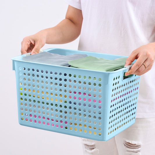Darzheoy Laundry Basket, 2 pcs Plastic Hamper with Handles, Open Storage Bin to Organize Closets, Cabinets, V1189-WXFWAL-20260326-03137