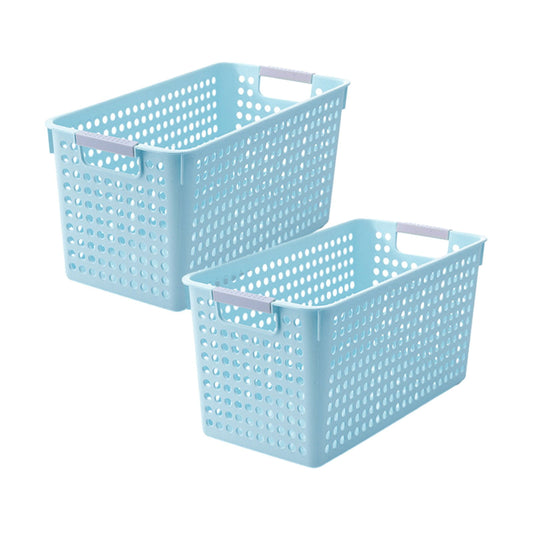 Darzheoy Laundry Basket, 2 pcs Plastic Hamper with Handles, Open Storage Bin to Organize Closets, Cabinets, V1189-WXFWAL-20260326-03140
