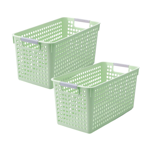 Darzheoy Laundry Basket, 2 pcs Plastic Hamper with Handles, Open Storage Bin to Organize Closets, Cabinets, V1189-WXFWAL-20260326-03141