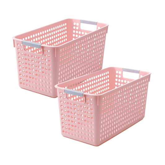 Darzheoy Laundry Basket, 2 pcs Plastic Hamper with Handles, Open Storage Bin to Organize Closets, Cabinets, V1189-WXFWAL-20260326-03142
