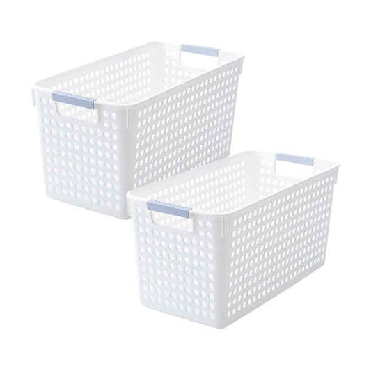 Darzheoy Laundry Basket, 2 pcs Plastic Hamper with Handles, Open Storage Bin to Organize Closets, Cabinets, V1189-WXFWAL-20260326-03143