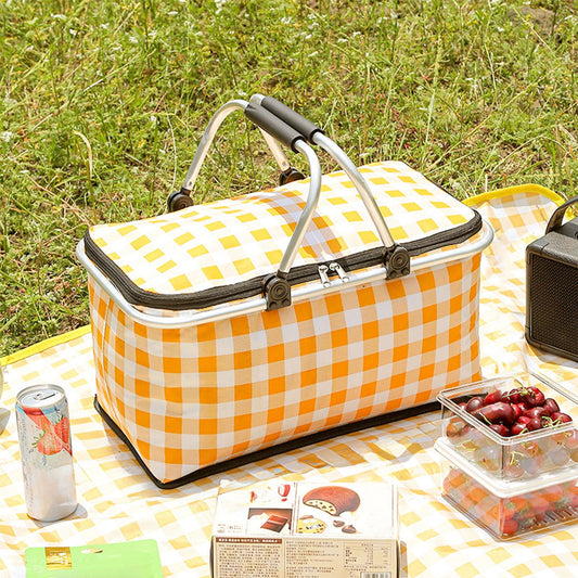 Kdkad Picnic Basket, Collapsible Shopping Basket with Lid Large Market Basket with Handles Reusable Folding V1189-WXFWAL-20260326-03146