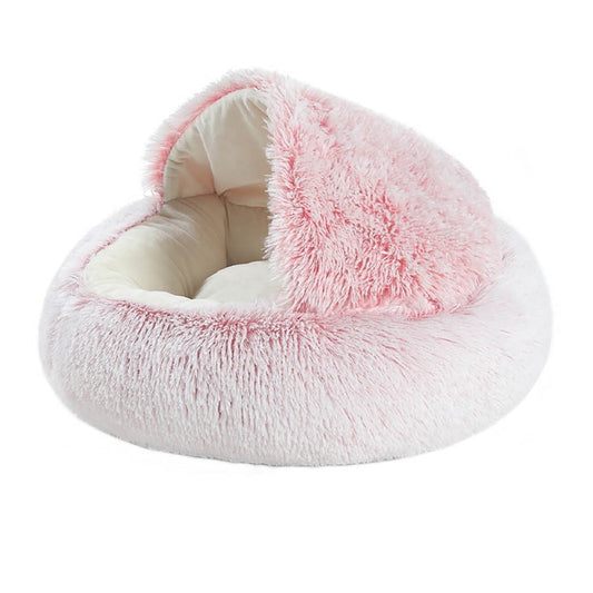 Darzheoy Cat Bed Round Plush Hooded Cat Bed Cave, for Indoor Cats or Small Dog Beds, Calming Pet Beds Calm V1189-WXFWAL-20260326-03179