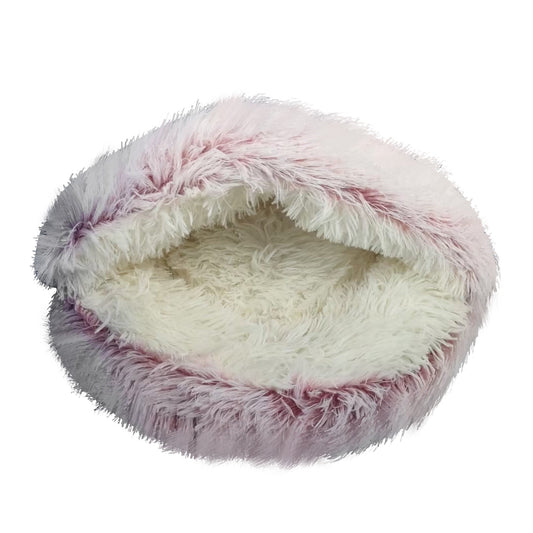 Darzheoy Cat Bed Round Plush Hooded Cat Bed Cave, for Indoor Cats or Small Dog Beds, Calming Pet Beds Calm V1189-WXFWAL-20260326-03180