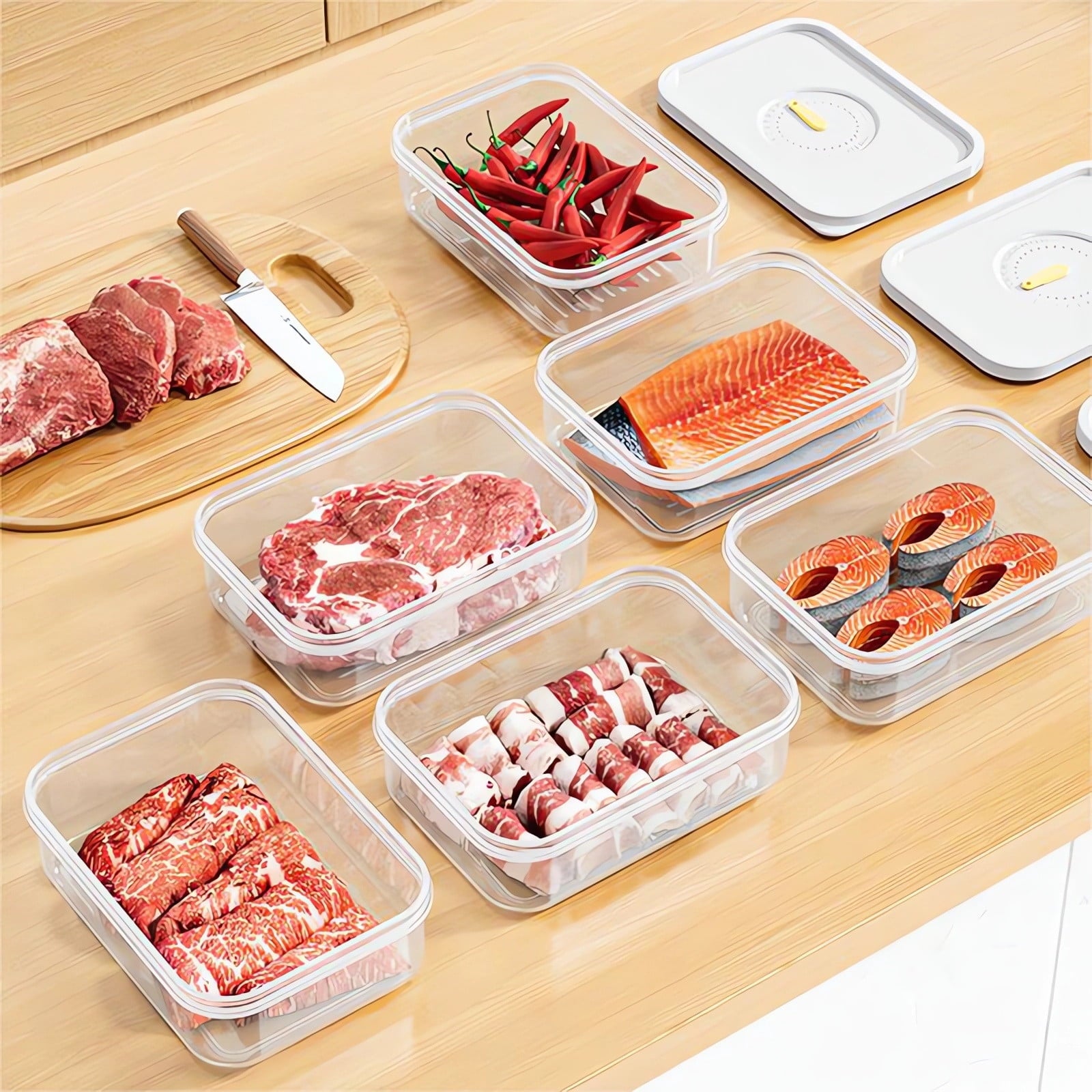 Kdkad Meat Container for Fridge, Lunch Meat Container for Refrigerator Organizers and Storage - Stackable V1189-WXFWAL-20260326-03186