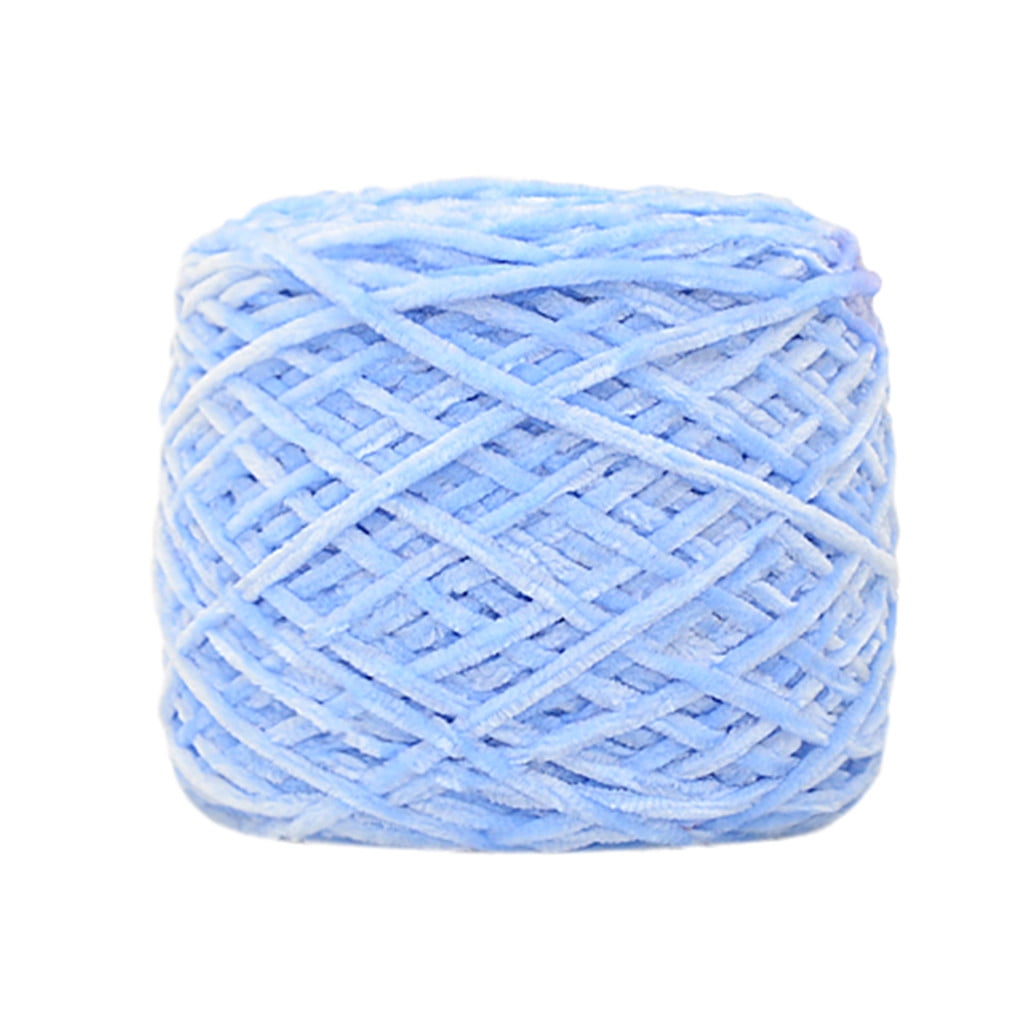 Chmadoxn DIY Velvet Chenille Yarn,Bulky Luxury Chenille Yarn for Crochet Hat Scarf Bule V1189-WXFWAL-20260326-03191